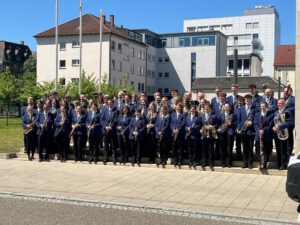 Stadtkapelle Wernau - Höchstufen Blasorchester aus dem Landkreis Esslingen - beim Auftritt des Deutschen Musikfest im Ulm (Baden-Württemberg)
